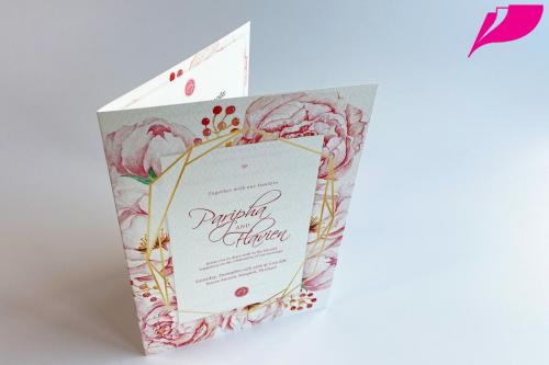 FOLD WEDDING CARD / การ์ดแต่งงาน แบบแผนพับ